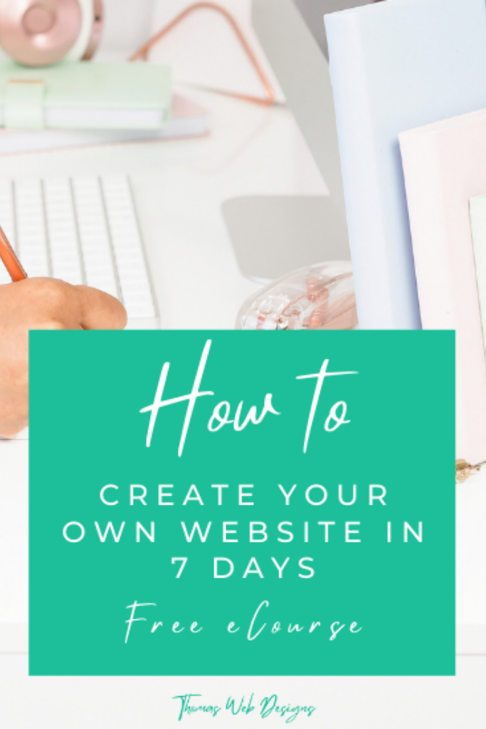 How to create your own website in 7 days
